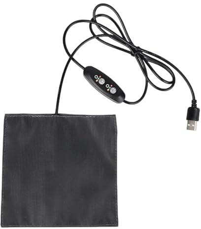 Almohadilla térmica para animales, 100 g, impermeable, de tela, ajustable, con calefacción USB, para mascotas, para pájaros, hámsteres, interiores, exteriores, hogar, invierno, clima frío, viajes