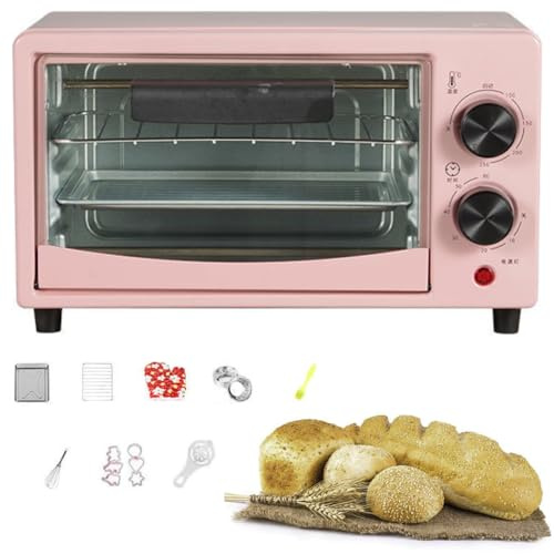 Four électrique Intelligent 12l, Grille-pain à Convection De Comptoir, Machine à Petit-déjeuner Multifonctionnelle Avec Température Réglable De 0 à 230℃ Pour La Maison Et Les Restaurants Pink