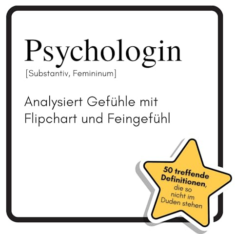 Psychologin: Analysiert Gefühle mit Flipchart und Feingefühl. Das lustige Geschenkbuch für Mann, Frau, Kollege, Freund zu Geburtstag, Weihnachten