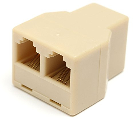 TuToy 1 Bis 2 Weibliche RJ11 Telefon Telefon Jack Line Y Splitter Adapter Stecker