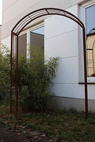 Zen Man Garten Rosenbogen Rost aus Edelrost Metall Garten Rankhilfe Rost Spalier Rost Rosenranken 031787-1