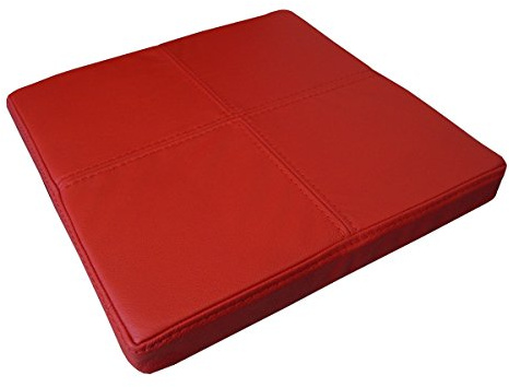 Quattro Meble Rot Echtleder Sitzkissen Lederkissen Sitzpolster fur Sessel Stuhle Bank doppelt genähtes Echt Leder Kissen Sitzauflage Auflage (40 x 40 cm)