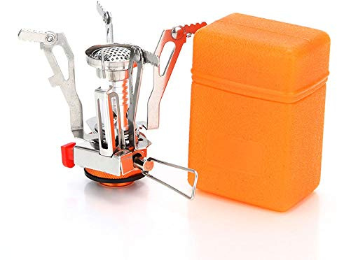 Spotact Outdoor Mini Gas Camping Herd Brenner Ofen Kompakt Faltbar | Zusammenklappbar, Aluminiumlegierung, 7000W Output, 120g, Ideal für Camping, Wandern, Angeln, Rucksackreisen, Reisen