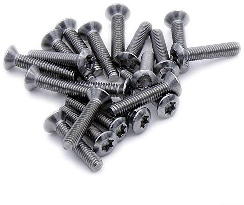 Lot de 20 vis à métaux à tête fraisée bombée M3 (3 mm x 50 mm) en acier inoxydable (A2)