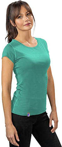 ALPIN LOACKER Merino Shirt Damen Kurzarm und Poloshirt I atmungsaktives Funktionsshirt schnelltrocknend für Sport und Wandern I Merinowolle Tshirt und Thermooberteil, Grün L