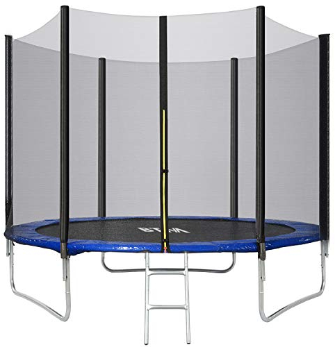 Rocket Bunny Outdoor Trampoline Starter, Kids Trampoline, Garden trampoline with Safety Enclosure Netting and Ladder Edge Cover Jumping Mat (6FT)