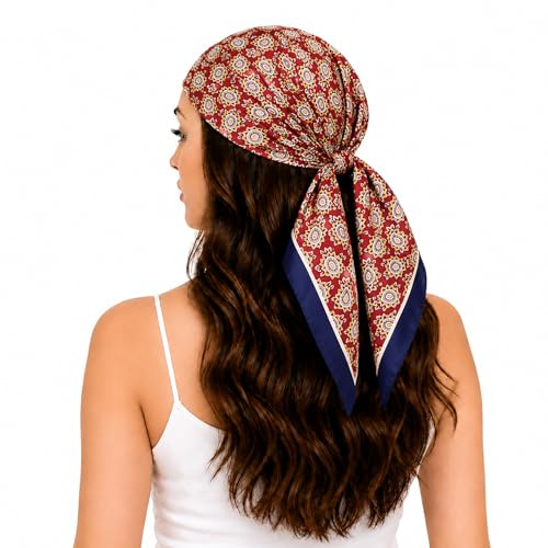 FAIRYGATE Seidentuch Damen Seidentuch Seide Leicht Seidenschal Bandana Halstuch Kopftuch Elegante Schal Tuch Geschenk für Frauen DA21