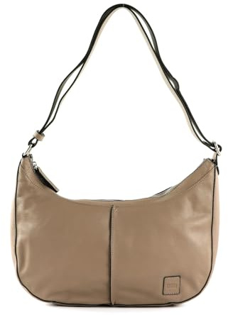 FREDsBRUDER Leder Schultertasche FB Midi Shoulderbag Soft Taupe hellbraun