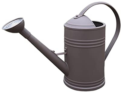 Milageto Regadera de Jardín con Largo Regadera Regadera Extraíble Regadera de Flores Regadera Pequeña para Plantas de Interior, Capacidad de 1.8L, Marrón