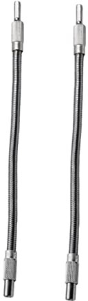 TEHAUX 2pezzi Albero Di Prolunga Flessibile Per Punte Da Trapano Albero Di Prolunga Per Portapunte Compatibile Trapano Elettrico e Chiave Manuale