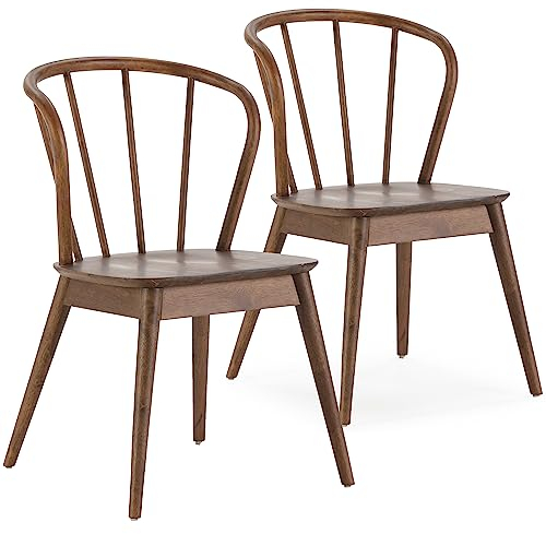 HOMN LIVING Set mit 2 Stühlen Brisa Farbe Walnuss, Massivholz, 47 cm (Breite) 59 cm (Tiefe) 83 cm (Höhe)