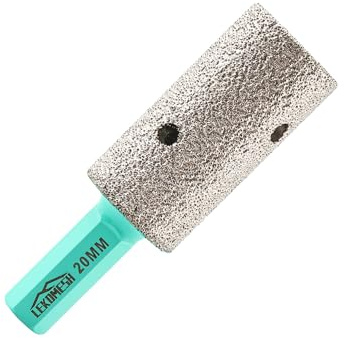 LEKOMESH Diamant Fingerfräser 20MM Diamantfräser - für Fliesenschleifer Vergrößerung Polierlöcher auf Porzellan Keramik Granit Marmor Arbeitsplatte Durchmesser, Hexenschaft