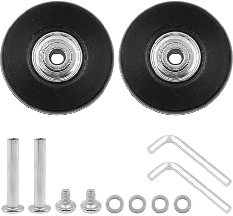 Set med 2 ZONADAH-bagage- och bagagehjul, 50 x 18 mm, Wear Mute Skate hjul med skruv, gummihjul, hjullagerreparationssats