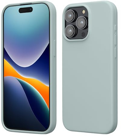kwmobile Handyhülle für iPhone 15 Pro Max Hülle, für iPhone 15 Pro Max Case - Hülle Silikon - kabelloses Laden - Cool Mint