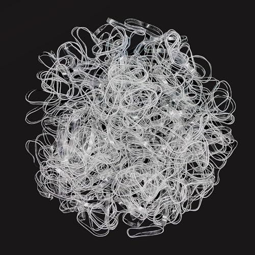 WANBY Elastische Haarbänder 750Stück Haarbänder Transparent Bänder | Dehnbare Scrunchie Ponytail-Halter ohne Beschädigung Haarbinden Weiche Gummiziten Pferdeschwanzhalter Haar Krawatten