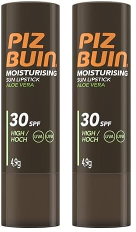 Piz Buin Moisturising Sun Lipstick SPF 30, 4.9g (Pack of 2)