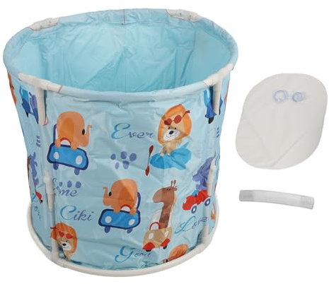 Sunicon Baignoire de trempage pliable, look mignon, gain de place, baignoire portable polyvalente, cabine de douche, baignoire de salle de bain, baignoire spa avec tuyau de