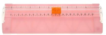 Schneidelineal A4/A5 Präzisionspapier-Fotoschneider, Guillotine mit ausziehbarem Lineal for Fotoetiketten, Papierschneidewerkzeug, langlebig(Pink)