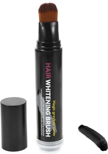 Ipetboom Tinte para el pelo, tinte para el cabello, lápiz de retoque de raíces, lápiz de color de pelo, rotulador de colores de pelo, lápiz de labios de plástico, color negro