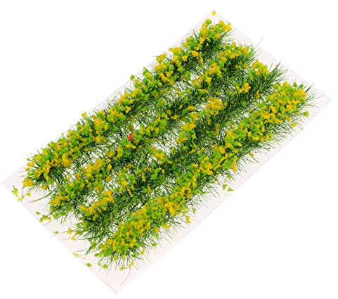 DIYEAH DIY Sandtisch Dekoration Künstliche Miniatur Blumenbüsche Frühling Gelb Sandtisch Zubehör Für Modellbau Landschaft Garten Basteln