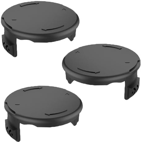 3 Pezzi Copertura di Ricambio per Testina Tagliaerba, Coperchio Bobina in Plastica Robusta, Compatibile con Modelli Selezionati Bosch Serie ART 23 SL, 26 SL e Simili