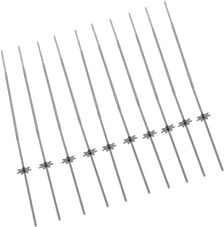 BEBEMOKO Palo De Barbacoa Gear 10 Brochetas De Acero Inoxidable Para Barbacoa Utensilios De Cocina Brochetas Para Carne