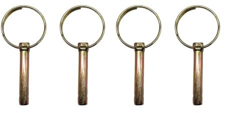4 perni di collegamento M8 Lynch Pin Lynch, in acciaio inox resistente, perno di bloccaggio del rimorchio con anello Lynch Pin per trattori agricoli, rimorchi, camion tosaerba