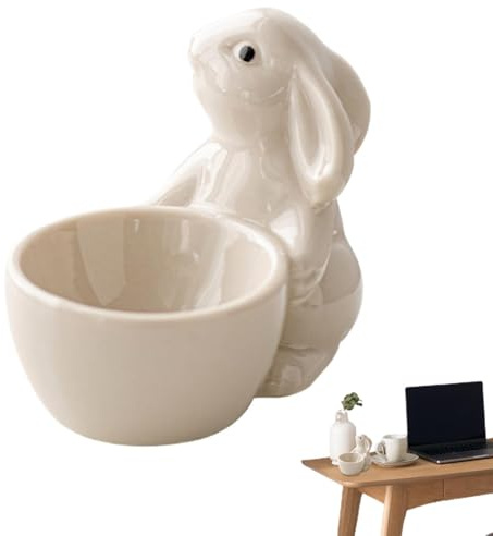 Générique Tasses D'oeufs en Céramique - Coquetiers en Céramique | Porte-œufs De Pâques | Coquetier À Oeufs | Tasse D'oeuf De Lapin en Céramique | Coquetier À Coque en Céramique