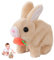 WENJION Interactive Rabbit Toy with Carrot, Realistic Jumping Bunny Toy with Sounds, Soft Plush Walking & Talking Bunny Pet, Cute Animated Easter Gift for Kids, Lifelike Stuffed Animal (Yellow)