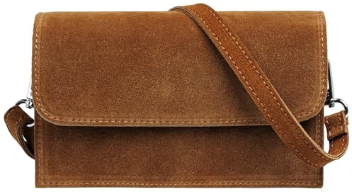 Caspar Wildleder Umhängetasche Dirndltasche kleine Trachtentasche Damen Handtasche aus Leder für Dirndl - PREMIUM LINE - Modell No.846 - Made in Italy