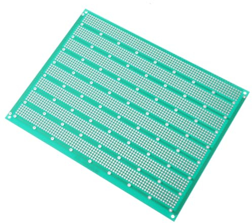 SHINEOFI Plaque de Circuit Imprimé Vert Trous de Soudure, en Fibre de Verre et Cuivre, pour Projets DIY et Opérations de Bricolage Sécurisées