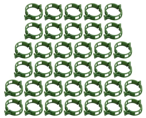 PAMINGONO 100 Stück Pflanzenstützclips Gartenpflanzenklammern aus Robustem Pp Kunststoff Grün für Tomaten Rankhilfen Flexibel Bruchfest und Wiederverwendbar Gartenzubehör