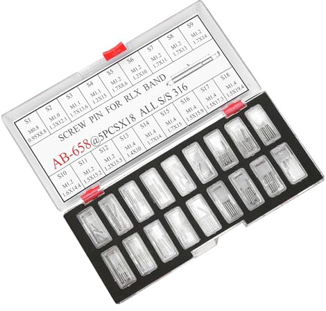 Sorandy Pasadores de Tornillo Resistentes, Eslabones, Tornillos de Conexión Duraderos para Correas de Reloj, Pulseras, Accesorios de Reloj de Varios Tamaños, 5