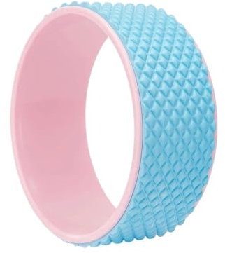 Yogahjul Yogahjul för ryggsmärta, bår och rulle för att förbättra bakre böjningar, 13 x 5 tum (blå)