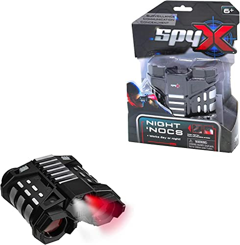 SpyX - 10399 Night Nocs Binoculars For Kids - Stealth Binoculars For Fun Day Or Night Spy Missions - Includes 2x Magnification, Red Light Stealth Switch, 6+ Years 1 Piece Multi Colour 15cm