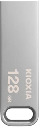 KIOXIA TransMemory U366 USB Flash Drive 128GB 3.0 USB File Transfer on PC/MAC, Metal