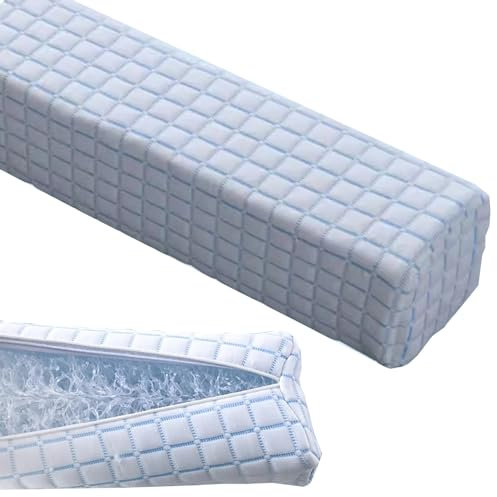 Matratzenverlängerung 4d Air Faser Kopfteil/ Wandlückenfüller, Gute Elastizität Kissen für Die Gäste Aufenthaltsbettverbindlichkeit, Stecker, Stecker, Stecker, Blauer Weißer Scheck ( Size : 36x6x3/90