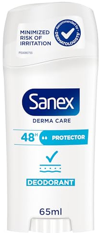 SANEX - Derma Care Protector 48 h Deodorante Stick 65 ml – freschezza a lunga durata contro sudore e cattivi odori – rispetta la pelle– non contiene alcolici*