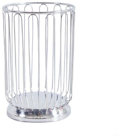 Cesto rotondo per frutta in acciaio inox, ciotola da cucina e tavolo da pranzo, organizer per arance, mele, agrumi, snack, pane o centrotavola decorativo