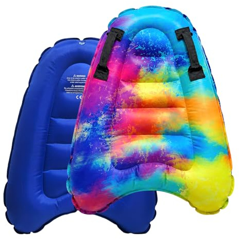 Luftmatratze Wasser für Kinder & Erwachsene, FainFun Surfbrett Aufblasbar, Bodyboard mit Griffen, Wassermatratze, Aufblasbare Schwimmbrett, Pool Matratze,Tragbares, für Strand Schwimmbad