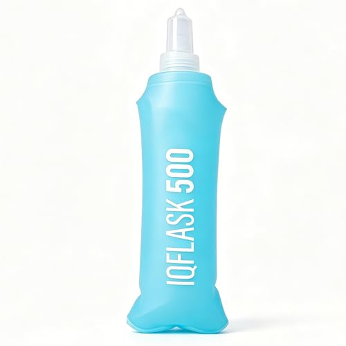 Galenecx Soft Flask,500 ml botellas de agua plegables, TPU Flexible Botella | bolsa de agua a prueba de fugas, botella de hidratación para correr, BPA free, para running, ciclismo y senderismo
