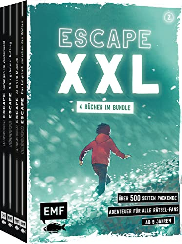 Escape XXL – über 500 Seiten packende Abenteuer für alle Rätsel-Fans ab 9 Jahren (Band 2): 4 Bücher im Bundle: Escape Games für 1 oder mehrere Spieler*innen – mit ausklappbaren Karten