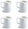 getgastro 4er Set Milchkännchen Porzellan weiß 0,15Liter 8,3 cm Höhe, Milchbehälter für Kaffeemilch, Kaffee Zubehör für Gastronomie & Hotel, klassische Ausgießer für Kaffetafel, Frühstücksbuffet
