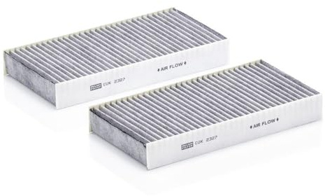 MANN-FILTER, CUK 2327-2 Innenraumfilter, mit Aktivkohle | Für PKW, Staub- und Pollenfiltration, Geruchsreduzierung, Echte OE-Technologie