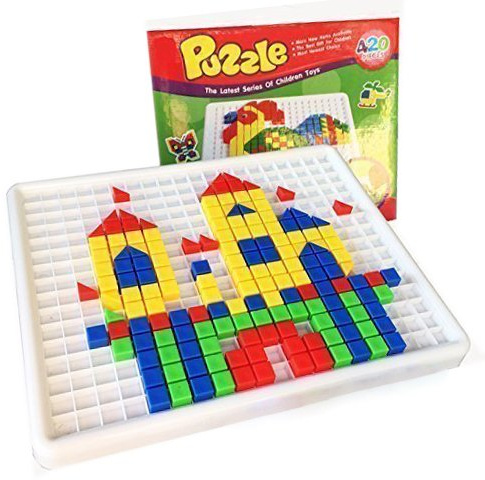 Itian 420 Stück Construction Spielzeug Puzzle Toy Box mit Kunststoff-Bricks Lernspiel für Kinder