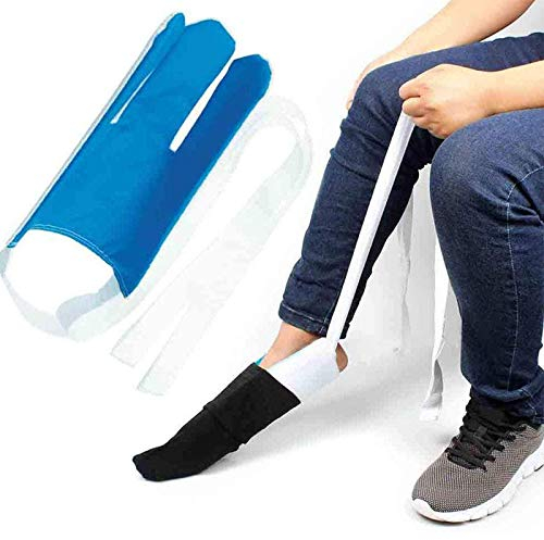 2 Stück Anziehhilfe für Socken und Hosen, Anziehhilfe für ältere und behinderte schwangere Frauen (Sockenanziehhilfe*1, Anziehhilfe für Hosen*1)