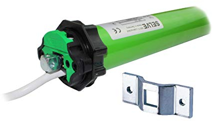 smarotech® Rollladen-Nachrüstset: Universal-Rohrmotor Selve SP2/40 inkl. Einbruchschutz durch patentierte SecuBlock, 4-Kant-Lager, Anschlusskabel und SW 60 Adapter. (SP 2/40 ohne SecuBlock)