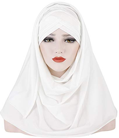 Amorar Hijab Kopftuch für Damen Muslimische Frauen Schal Kopfbedeckung Hidschab Islamische Gesichtsschleier Turban Hals Chemo Kappe Bandana Haartuch Beanie Mützen