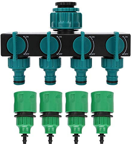 Cafopgrill Garden Hose Pipe, 4 Way Hose Splitter Hose Pipe Splitter 4 Way Splitter Plastic Drip Irrigation Water Connector Agricultural Hose Faucet 4 Way DN20 DN25 FNPT Tap