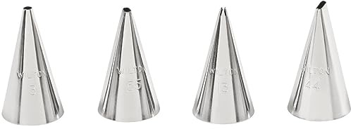 Wilton Cake Decorating Tip Set for Writing, 4-Piece (Tips 3, 55, 13, 44)